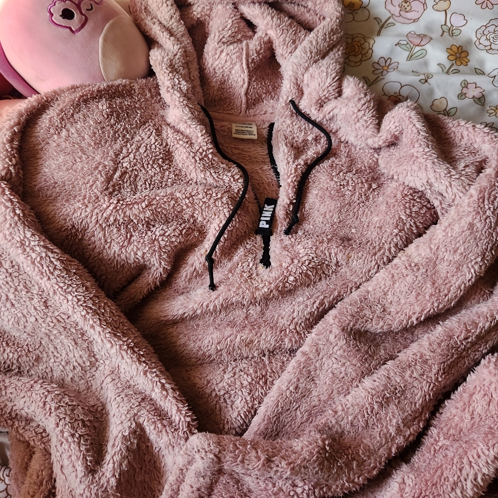 VS pink fluffy vintage hoodie